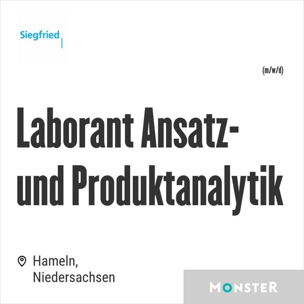 Laborant Ansatz- und Produktanalytik