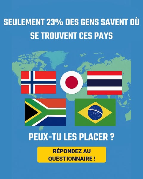 La plupart des adultes ne peuvent pas réussir ce quiz de géographie de CM2 - le peux-tu ? 🌍