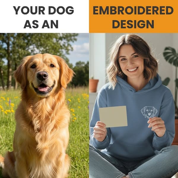 Personalized Embroidered Hoodie with Your Pet – Cozy & Unique ❤️