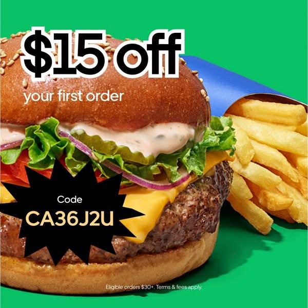 $15 off your first order