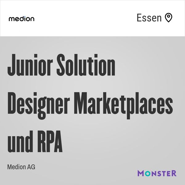 Junior Solution Designer Marketplaces und RPA