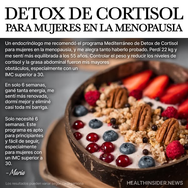 Detox de cortisol para mujeres en la menopausia