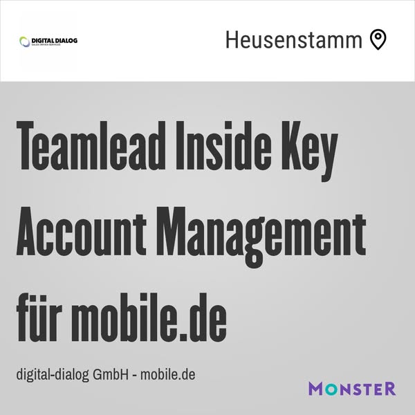 Teamlead Inside Key Account Management für mobile.de