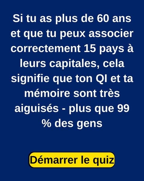 Tu penses connaître toutes les capitales ? Fais le quiz 👉