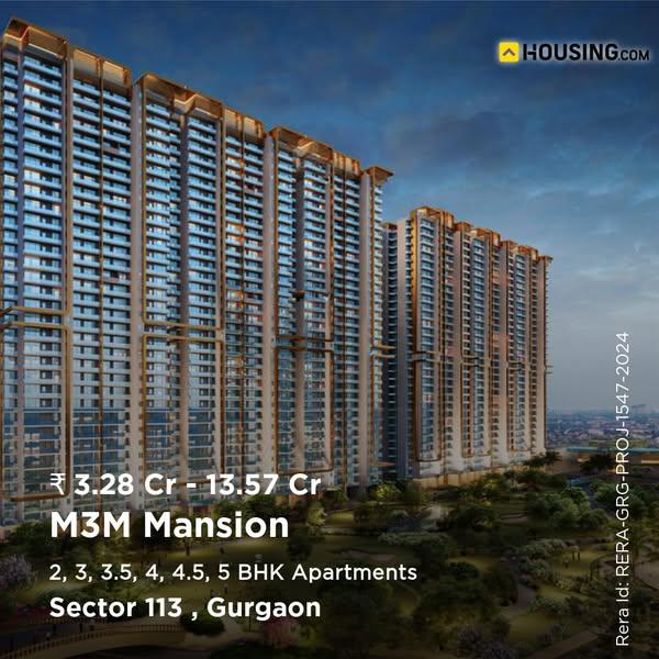 2, 3, 3.5, 4, 4.5, 5 BHK starting ₹3.28Cr