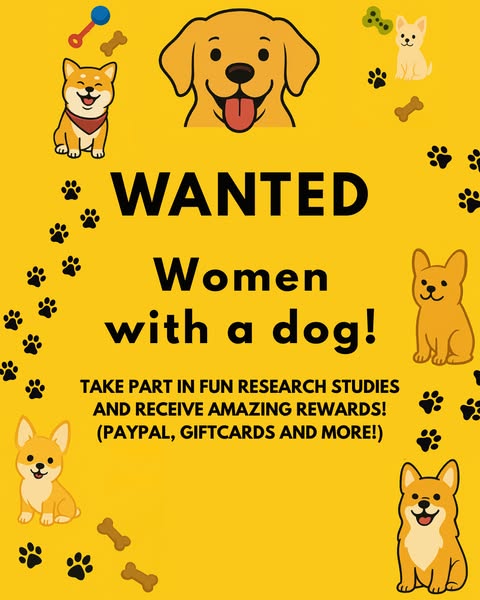 We are looking for women with dogs in the US. You get to keep everything you get!