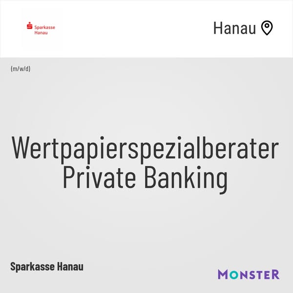 Wertpapierspezialberater Private Banking