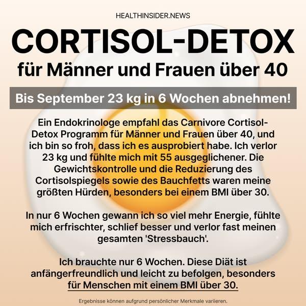 Cortisol Detox für Männer & Frauen über 40
