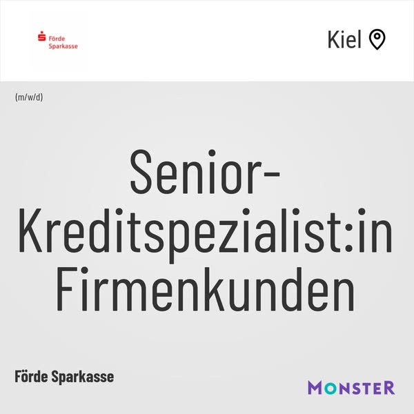 Senior-Kreditspezialist:in Firmenkunden