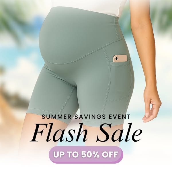 Cloud Maternity Biker Shorts