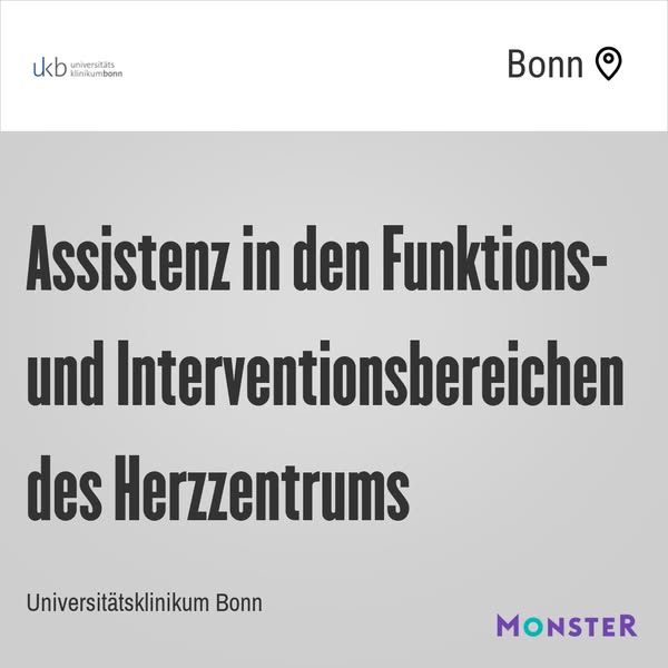 Assistenz in den Funktions- und Interventionsbereichen des Herzzentrums