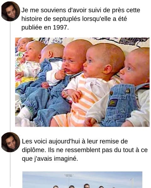 Le voyage des premières septuplées survivantes au monde