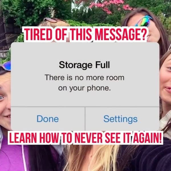 If you run out of space, try cloud storage services!