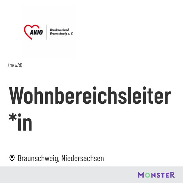 Wohnbereichsleiter *in