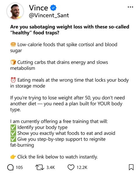 🔥 [FREE Training] Eat CARBS to Drop Sizes After 50(!?)