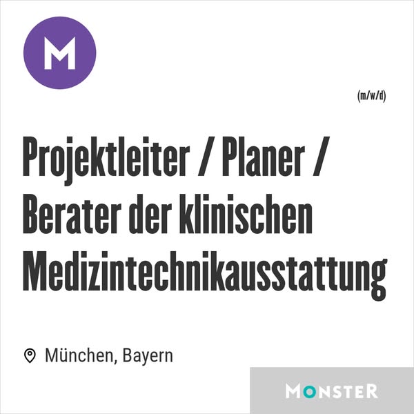 Projektleiter / Planer / Berater der klinischen Medizintechnikausstattung