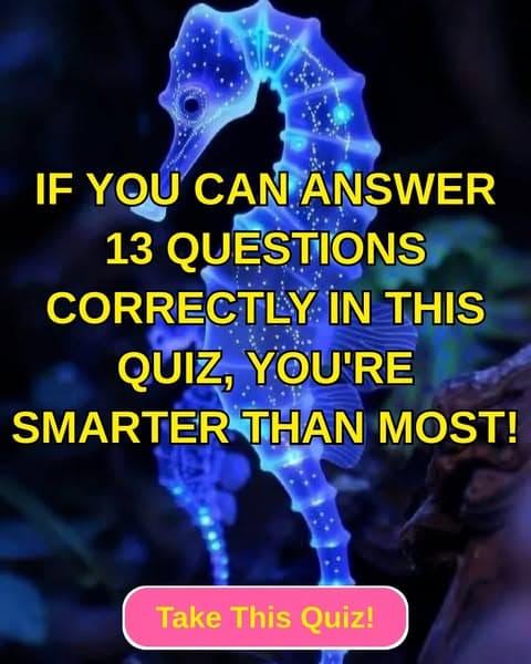 Can You Pass This Sea Animals Quiz? Most Fail Miserably!