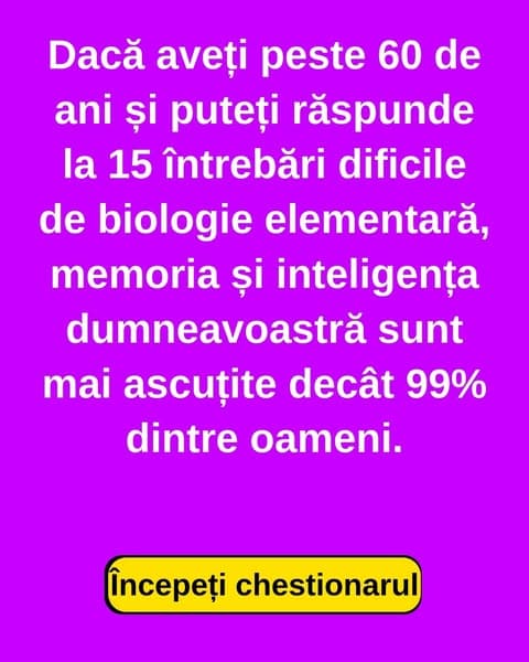 97% dintre adulți pică lamentabil acest test de biologie