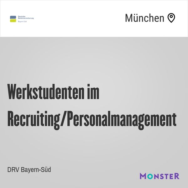 Werkstudenten im Recruiting/Personalmanagement