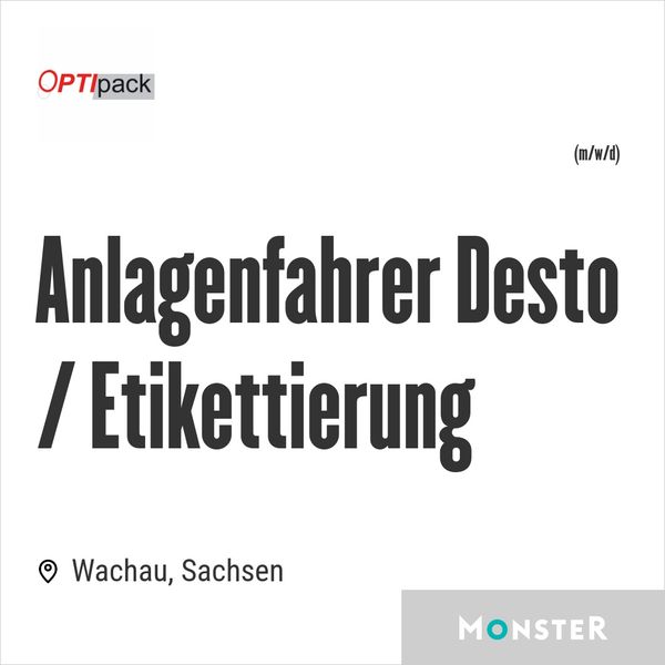 Anlagenfahrer Desto / Etikettierung