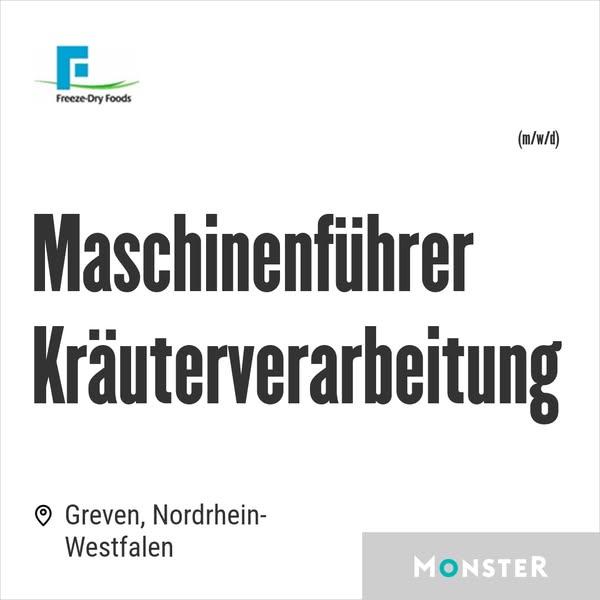 Maschinenführer Kräuterverarbeitung