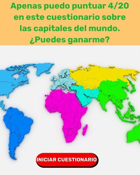 Adivina las capitales del mundo: La mayoría de la gente fracasa estrepitosamente