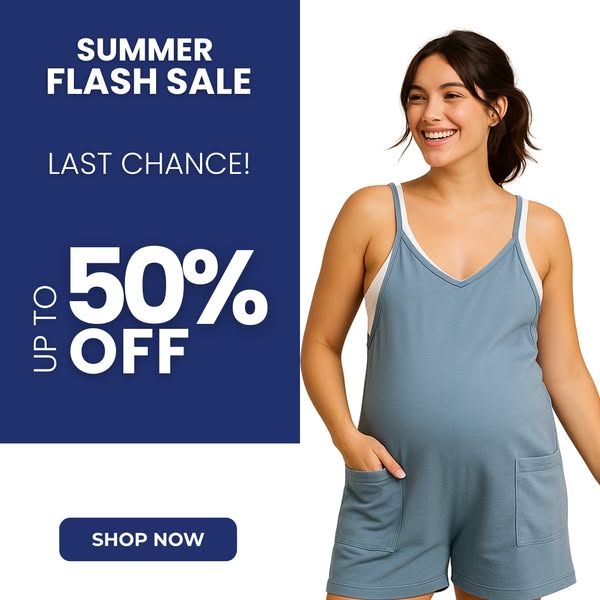 Oversized Jumpsuit Shorts - Maternity & Postpartum