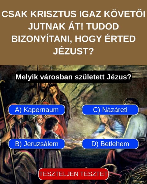 A legtöbb ember nem tud átmenni ezen a Jézusról szóló kvízen. Igazi követője vagy?