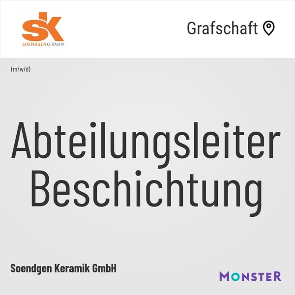 Abteilungsleiter Beschichtung