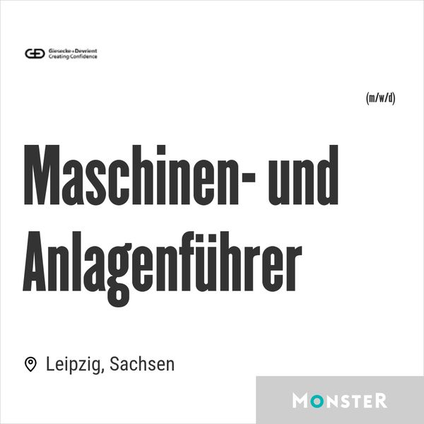 Maschinen- und Anlagenführer