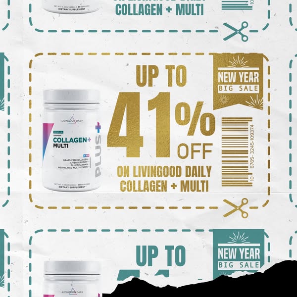 Up To 41% OFF The Livingood Daily Collagen + Multi