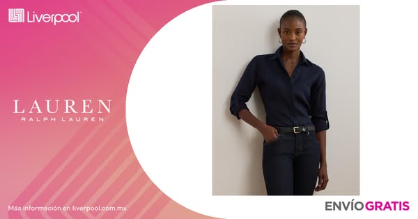 Blusa-camisera-Lauren-Ralph-Lauren-manga-larga-para-mujer