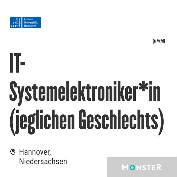 IT-Systemelektroniker*in (jeglichen Geschlechts)