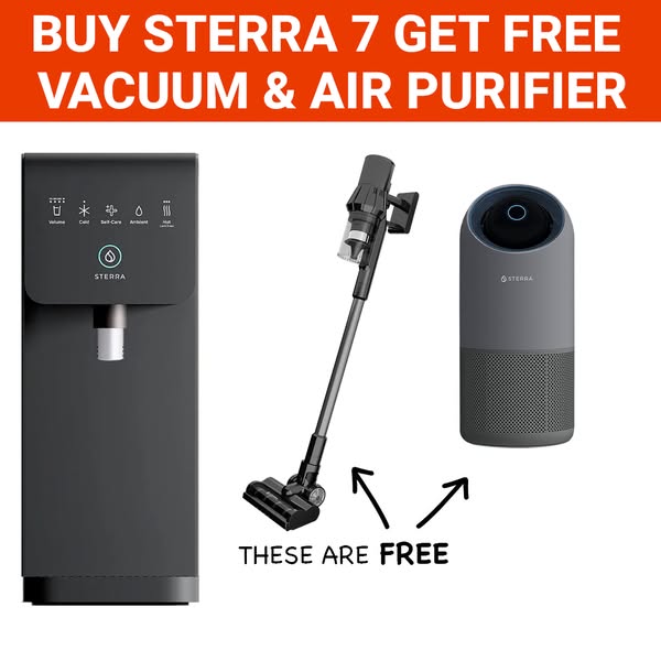 Buy 1 Water Purifier Get 1 FREE Air Purifier + 1 FREE Vacuum