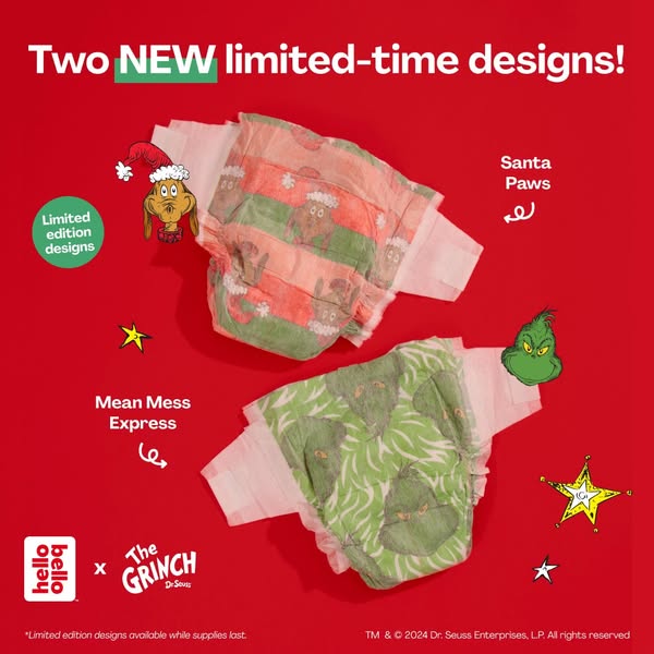 NEW Grinch Diapers!