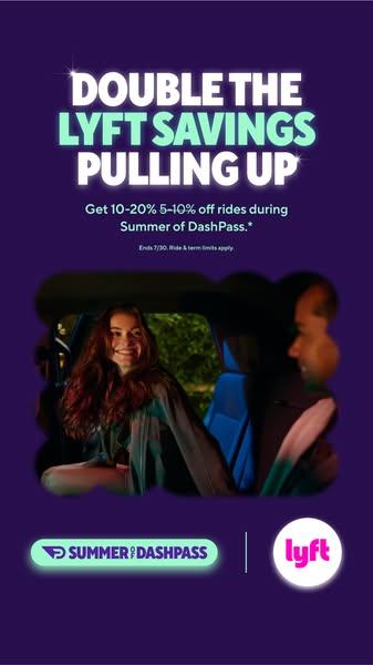 Save 2x more on Lyft rides