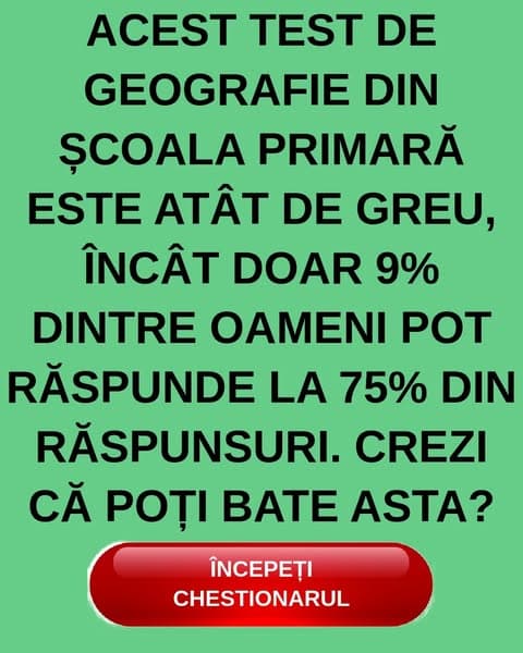 Mai puteți trece un test de geografie din școala primară?
