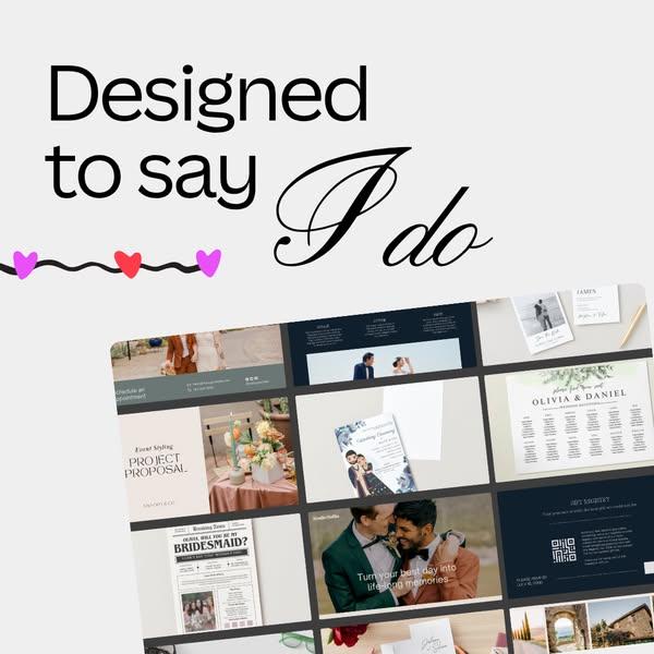 Plan, celebrate, and share a wedding using Canva