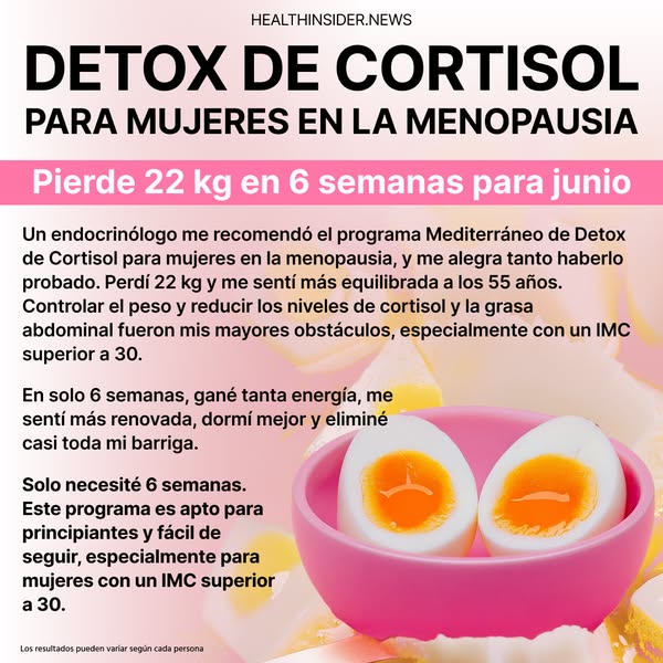 Detox de cortisol para mujeres en la menopausia