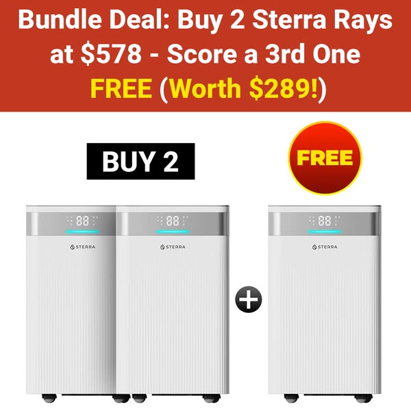 Buy 2 Get 1 Dehumidifier - 2 Sterra Ray™ Dehumidifiers + 1 FREE Sterra