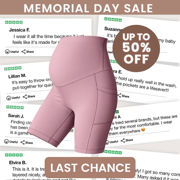 Cloud Maternity Biker Shorts
