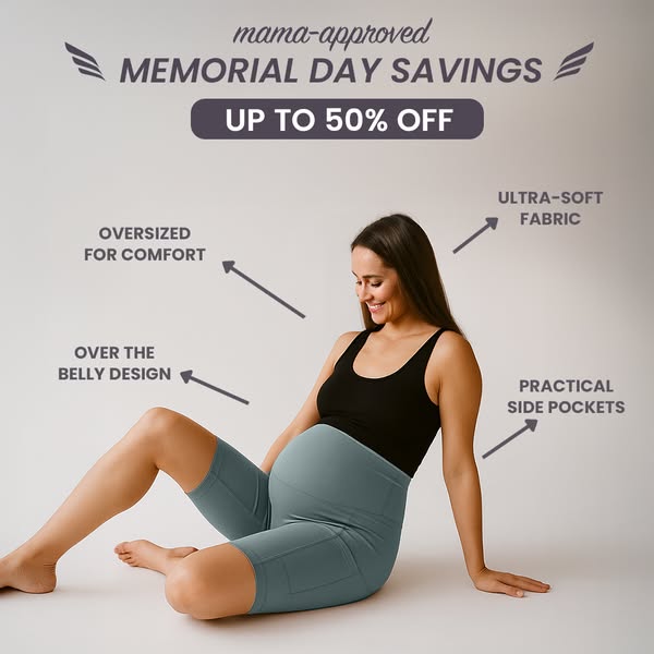 Cloud Maternity Biker Shorts