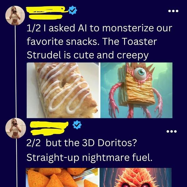 We Asked AI To Change Our Favorite Childhood Snacks Into Monsters – And Now We’re Terrified
