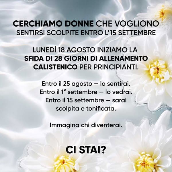 Inizia la trasformazione ora!