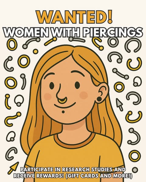 We are looking for women with piercings! All rewards are yours!