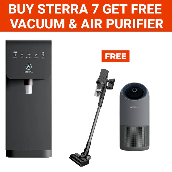 Buy 1 Water Purifier Get 1 FREE Air Purifier + 1 FREE Vacuum