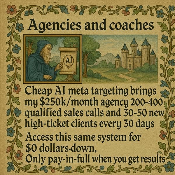 Coaches, Consultants & Agencies Above Agencies, Coaches, and Consultants above $15k/Month, listen up!