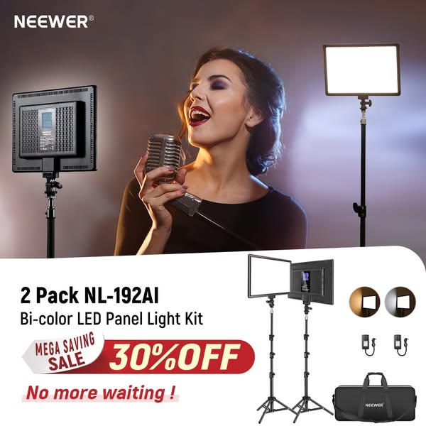 Bi-color LED Panel Light Kit