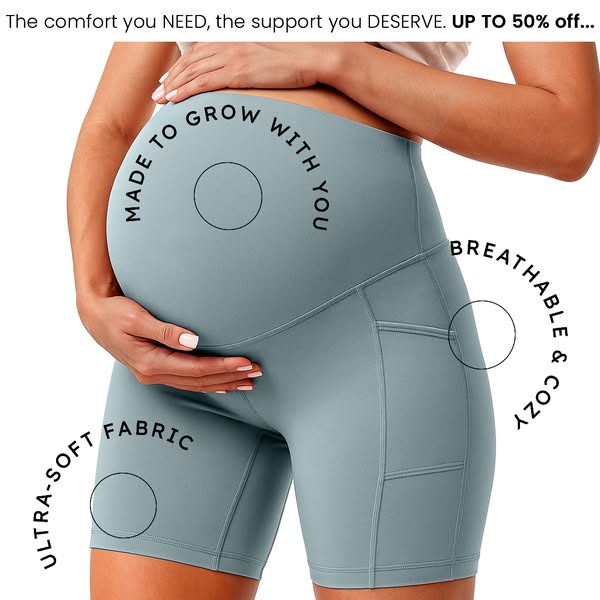 Cloud Maternity Biker Shorts