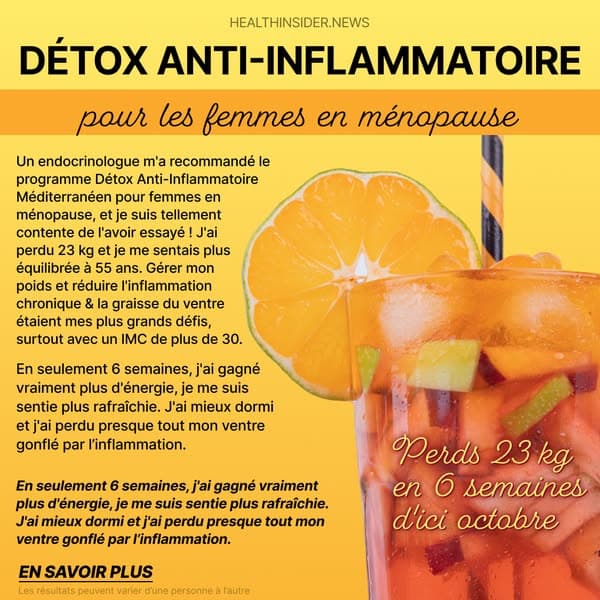 Détox anti-inflammatoire pour femmes en ménopause